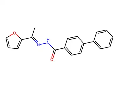 N'-[1-(2-furyl)ethylidene][1,1'-biphenyl]-4-carbohydrazide structure