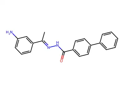 N-[1-(3-aminophenyl)ethylideneamino]-4-phenylbenzamide structure