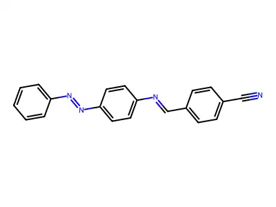 Benzonitrile, 4-[[[4-(2-phenyldiazenyl)phenyl]imino]methyl]- structure