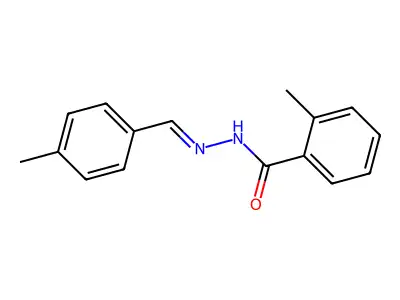 2-methyl-N-[(E)-(4-methylphenyl)methylideneamino]benzamide structure