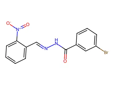 (E)-3-bromo-N'-(2-nitrobenzylidene)benzohydrazide structure