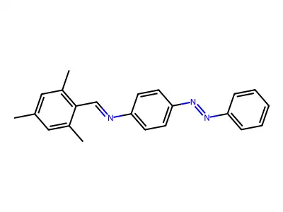 Benzenamine, 4-(2-phenyldiazenyl)-N-[(2,4,6-trimethylphenyl)methylene]- structure