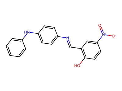 2-{[(4-Anilinophenyl)imino]methyl}-4-nitrophenol structure