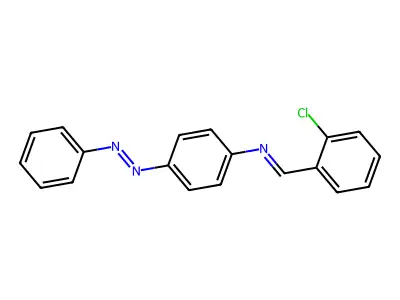 Benzenamine, N-[(2-chlorophenyl)methylene]-4-(2-phenyldiazenyl)- structure