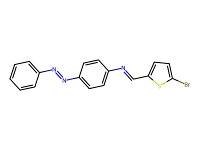 N-[(5-bromo-2-thienyl)methylene]-4-(phenyldiazenyl)aniline structure
