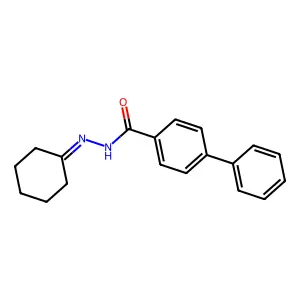 N'-cyclohexylidene-4-biphenylcarbohydrazide structure