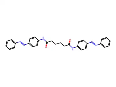 N,N'-bis[4-(phenyldiazenyl)phenyl]hexanediamide structure