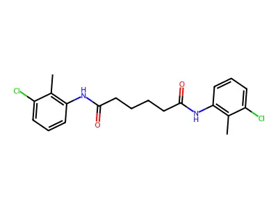 N(1),N(6)-Bis(3-chloro-2-methylphenyl)hexanediamide structure