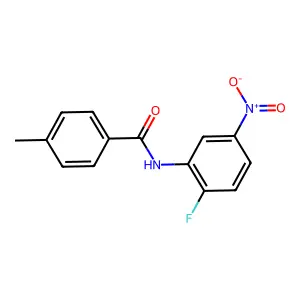 N-(2-fluoro-5-nitrophenyl)-4-methylbenzamide structure