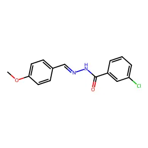 3-Chlorobenzoic acid 2-[(4-methoxyphenyl)methylene]hydrazide structure