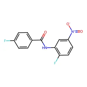 4-fluoro-N-(2-fluoro-5-nitrophenyl)benzamide structure