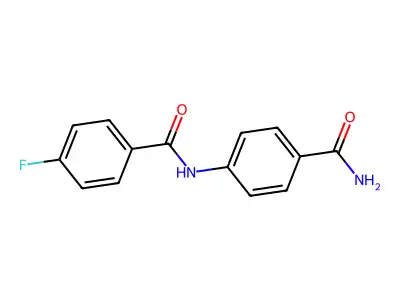 N-(4-carbamoylphenyl)-4-fluorobenzamide structure