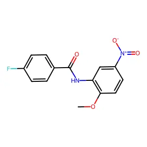 4-fluoro-N-(2-methoxy-5-nitrophenyl)benzamide structure