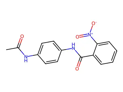 N-(4-acetamidophenyl)-2-nitrobenzamide structure