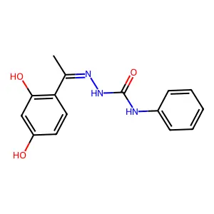 2-[1-(2,4-Dihydroxyphenyl)ethylidene]-N-phenylhydrazinecarboxamide structure
