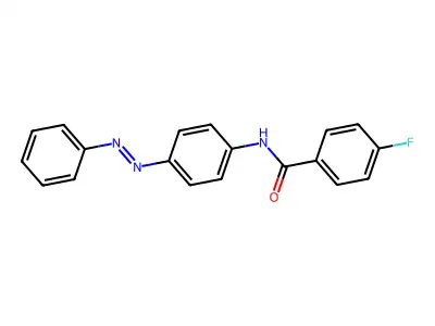 4-fluoro-N-(4-phenyldiazenylphenyl)benzamide structure