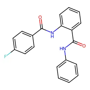 2-[(4-fluorobenzoyl)amino]-N-phenylbenzamide structure