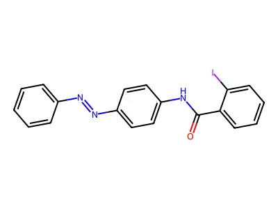 (2-iodophenyl)-N-[4-(phenyldiazenyl)phenyl]carboxamide structure