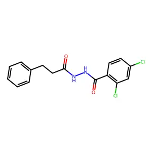 2,4-二氯-N-(3-苯基丙酰基)苯甲酰肼 structure