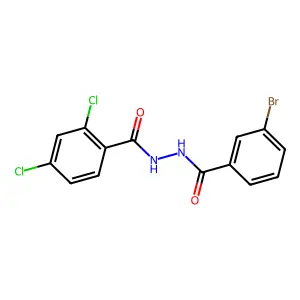 N'-(3-bromobenzoyl)-2,4-dichlorobenzohydrazide structure