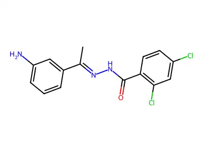 N'-[(E)-1-(3-Aminophenyl)ethylidene]-2,4-dichlorobenzohydrazide structure