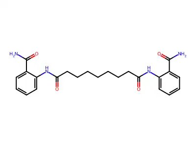 N~1~,N~9~-bis[2-(aminocarbonyl)phenyl]nonanediamide structure