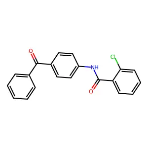N-(4-benzoylphenyl)-2-chlorobenzamide structure
