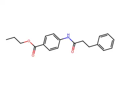 Propyl 4-[(3-phenylpropanoyl)amino]benzoate structure
