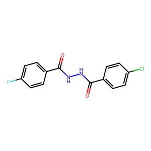 4-chloro-N'-(4-fluorobenzoyl)benzohydrazide structure