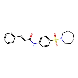 (2E)-N-[4-(azepan-1-ylsulfonyl)phenyl]-3-phenylprop-2-enamide structure