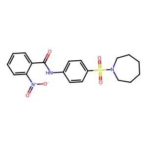N-[4-(azepan-1-ylsulfonyl)phenyl]-2-nitrobenzamide structure