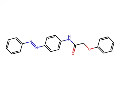 2-phenoxy-N-{4-[(E)-phenyldiazenyl]phenyl}acetamide structure