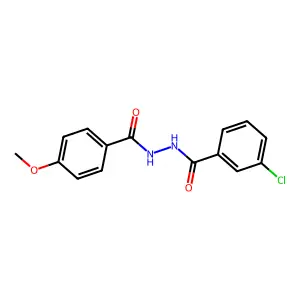 3-chloro-N'-(4-methoxybenzoyl)benzohydrazide structure