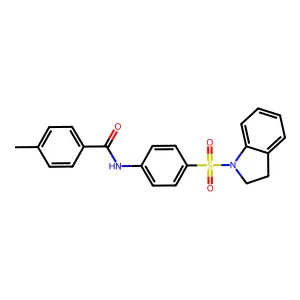 N-[4-(2,3-dihydro-1H-indol-1-ylsulfonyl)phenyl]-4-methylbenzamide structure