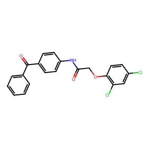 N-(4-benzoylphenyl)-2-(2,4-dichlorophenoxy)acetamide structure