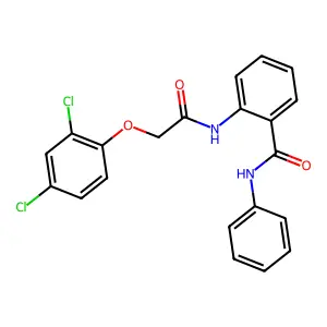 2-{[(2,4-dichlorophenoxy)acetyl]amino}-N-phenylbenzamide structure