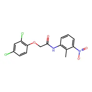 2-(2,4-dichlorophenoxy)-N-(2-methyl-3-nitrophenyl)acetamide structure