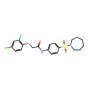 N-[4-(1-azepanylsulfonyl)phenyl]-2-(2,4-dichlorophenoxy)acetamide structure