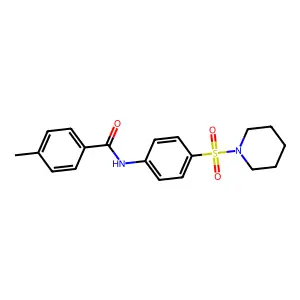 4-methyl-N-(4-piperidin-1-ylsulfonylphenyl)benzamide structure