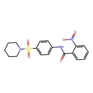 2-nitro-N-[4-(1-piperidinylsulfonyl)phenyl]benzamide structure