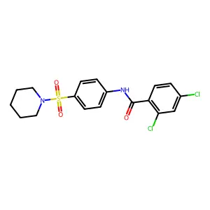 2,4-dichloro-N-[4-(piperidin-1-ylsulfonyl)phenyl]benzamide structure