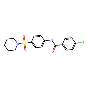 4-chloro-N-[4-(1-piperidinylsulfonyl)phenyl]benzamide structure