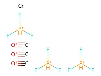 Chromium, tricarbonyltris(phosphorus trifluoride) structure