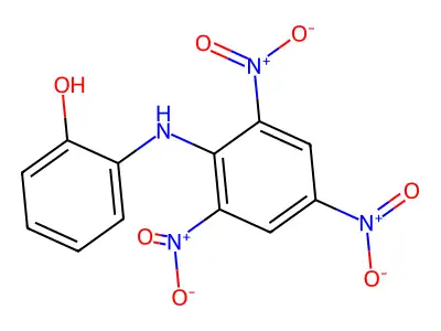 2-[(2,4,6-Trinitrophenyl)amino]phenol structure