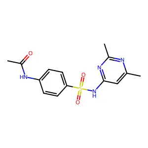 N-(4-(((2,6-Dimethyl-4-pyrimidinyl)amino)sulfonyl)phenyl)acetamide structure