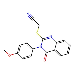 2-[3-(4-Methoxyphenyl)-4-oxoquinazolin-2-yl]sulfanylacetonitrile structure