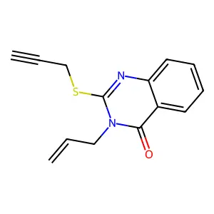 3-allyl-2-(2-propynylsulfanyl)-4(3H)-quinazolinone structure