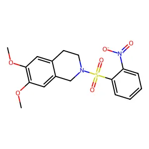 6,7-dimethoxy-2-(2-nitrophenyl)sulfonyl-3,4-dihydro-1H-isoquinoline structure