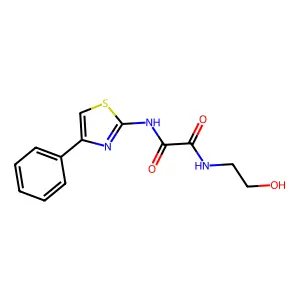 N-(2-hydroxyethyl)-N'-(4-phenyl-1,3-thiazol-2-yl)ethanediamide structure