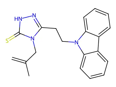 5-(2-Carbazol-9-yl-ethyl)-4-(2-methyl-allyl)-4H-[1,2,4]triazole-3-thiol structure